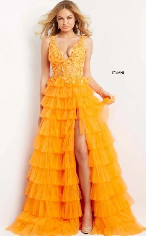 Jovani 08239 Sleeveless Layered Long Prom Dress