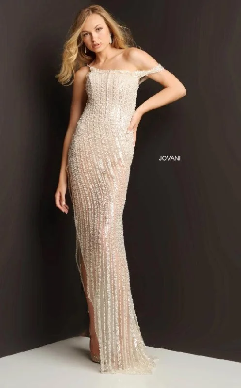 Jovani 04887 Off Shoulder Long Sexy Prom Gown