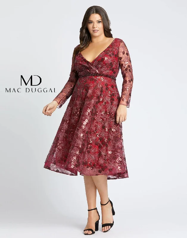 Mac Duggal 67541 Fabulouss Short Plus Size Dress Sale