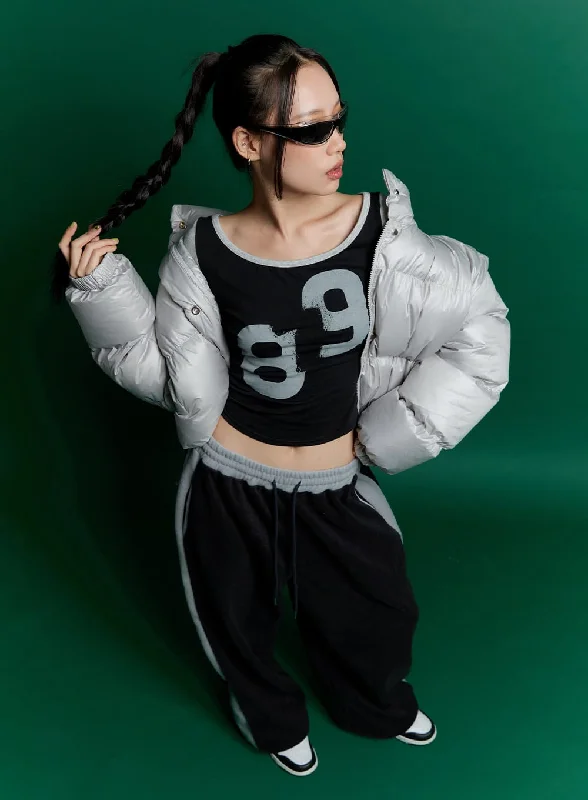 Chic Detachable Crop Puffer Jacket CN401