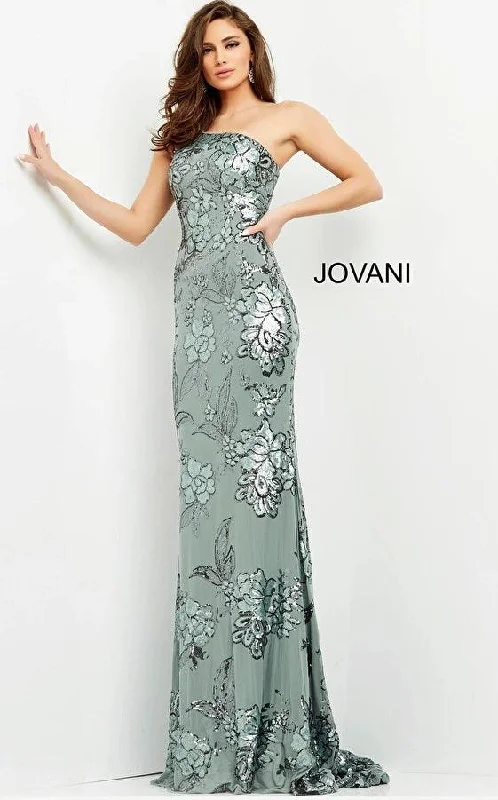 Jovani 04331 One Shoulder Long Formal Evening Dress