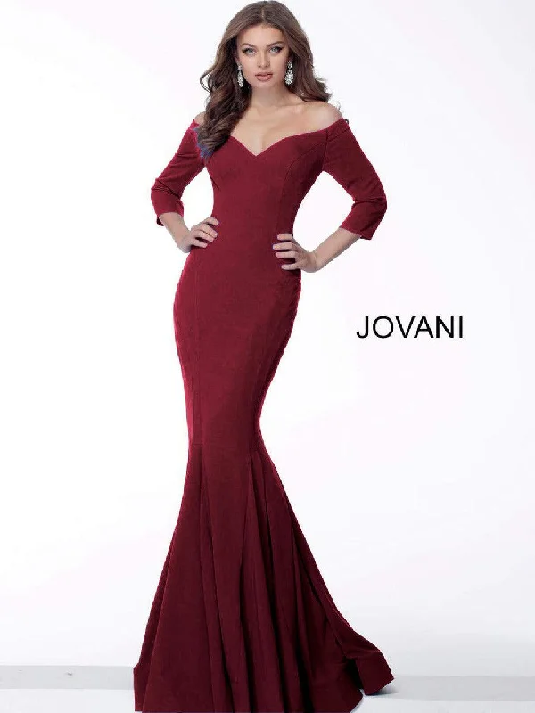 Jovani 68008 Off Shoulder Mermaid Long Evening Gown