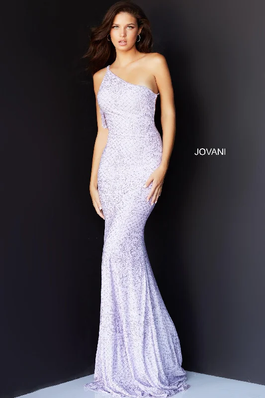 Jovani 06734 Prom One Shoulder Long Formal Gown