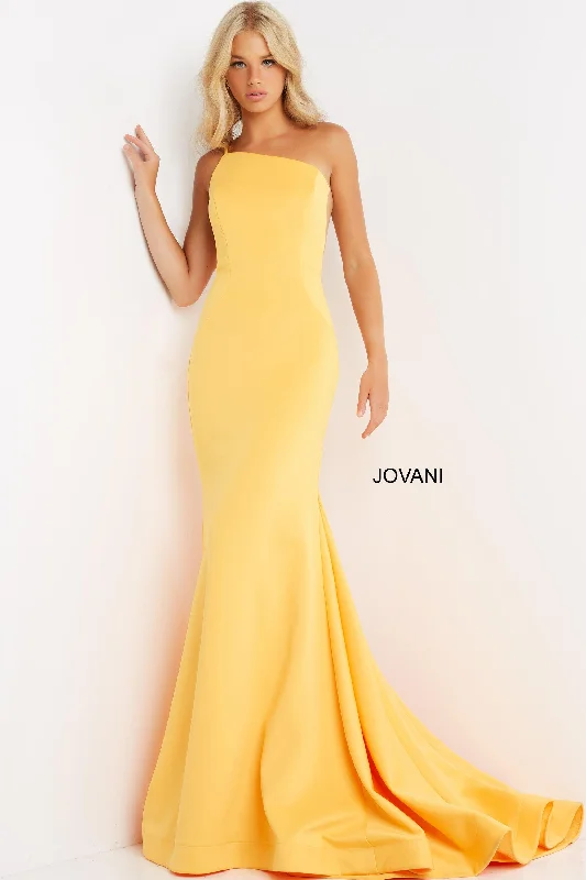 Jovani 06763 One Shoulder Sexy Long Prom Dress