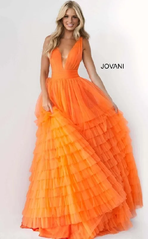 Jovani 07264 Sleeveless Layered Long Prom Dress