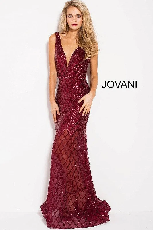 Jovani 59186 Lattice Beadwork Long Prom Dress