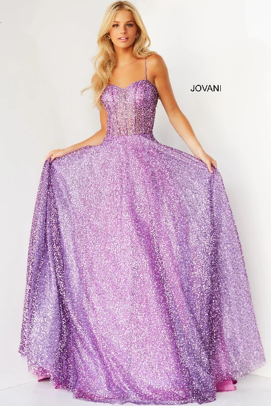 Jovani 07423 Prom Spaghetti Strap Long Formal Gown