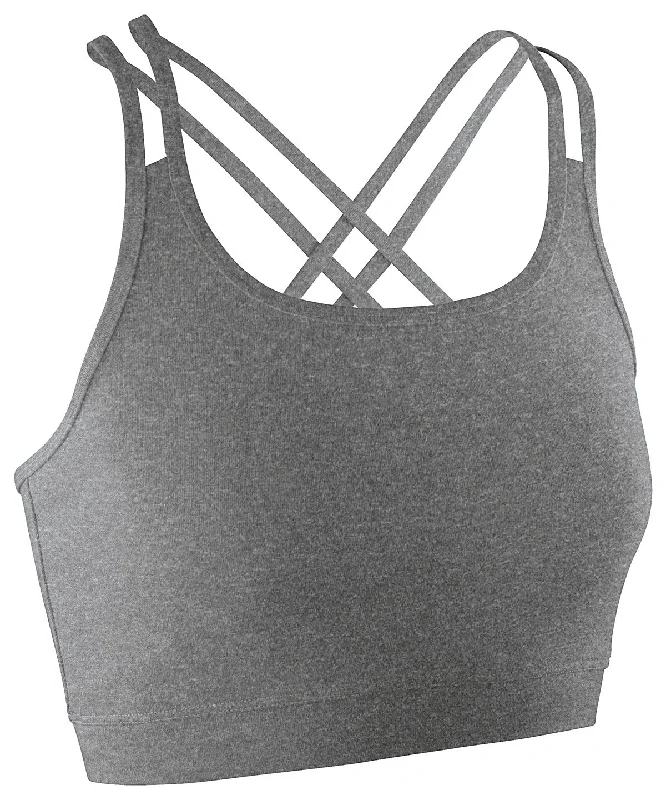 Sport Grey Marl - Women's fitness crop top