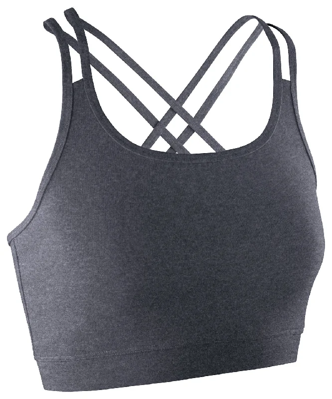 Phantom Grey - Women's fitness crop top