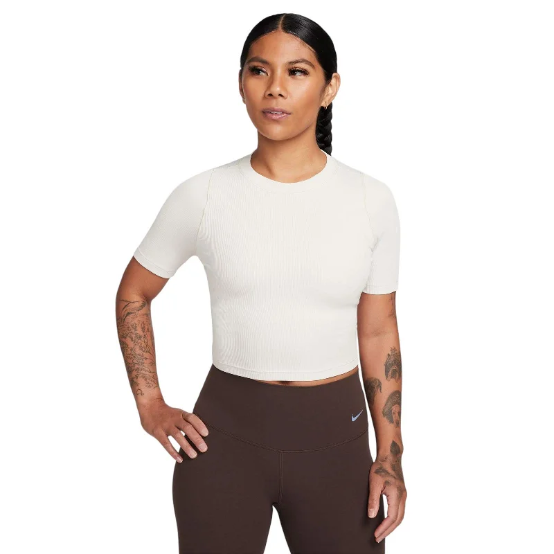 Nike Zenvy Rib Womens Dri-FIT Short-Sleeve Cropped Top