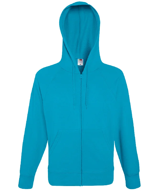 Azure Blue - Lightweight hooded sweatshirt jacket