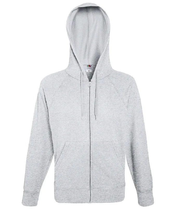 Heather Grey - Lightweight hooded sweatshirt jacket