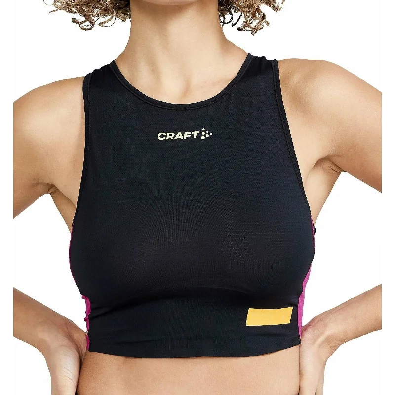 Craft PRO Hypervent Womens Running Crop Top - Black