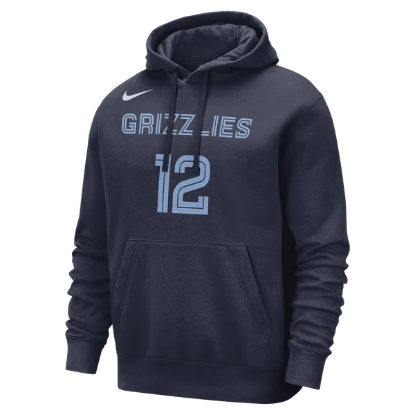 Ja Morant Memphis Grizzlies Club Men's Nike NBA Pullover Hoodie 'Navy'