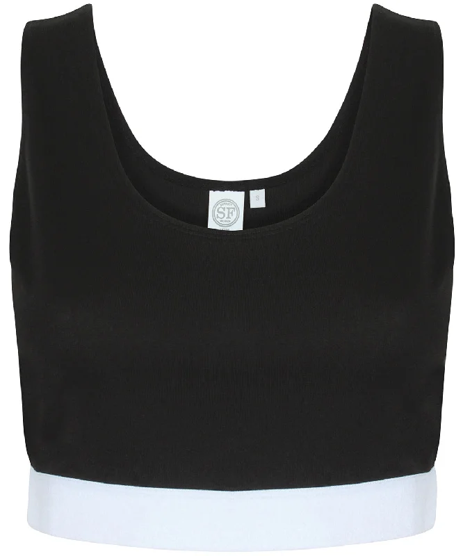 Black/White - Women's fashion crop top