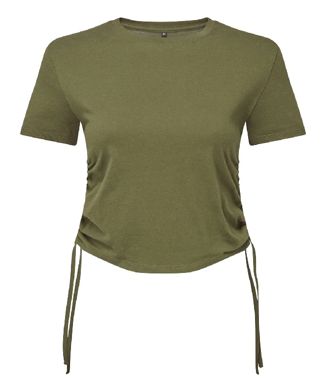 Olive - Women’s TriDri® ruched crop top