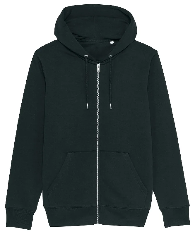 Black - Cultivator, unisex iconic zip-thru hoodie sweatshirt (STSM566)