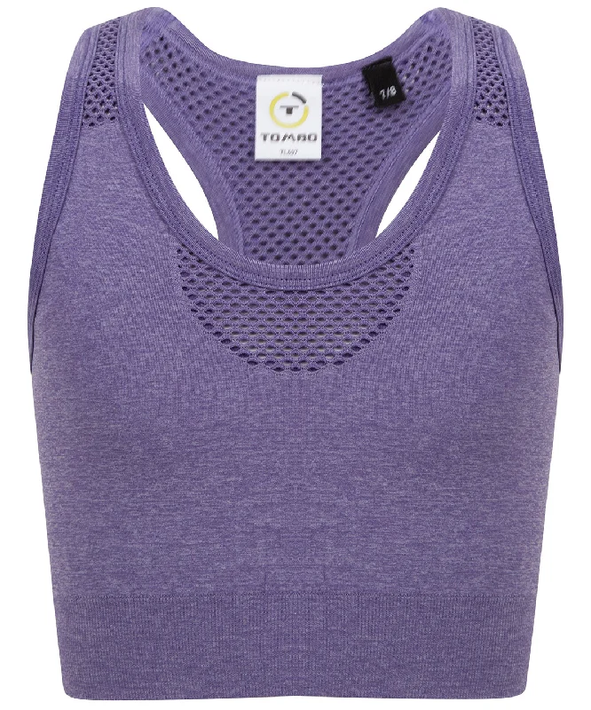 Purple Marl - Kids seamless crop top