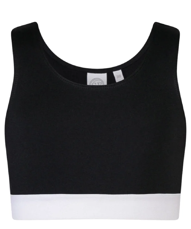 Black/White - Kids fashion crop top