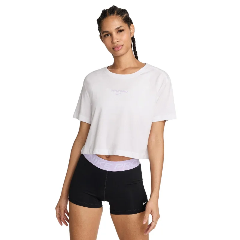 Nike Pro Womens Dri-FIT Short-Sleeve Cropped T-Shirt