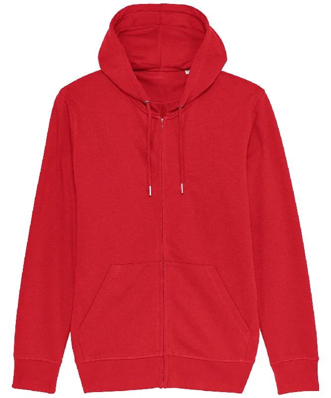 Red - Unisex Connector essential zip-thru hoodie sweatshirt (STSU820)