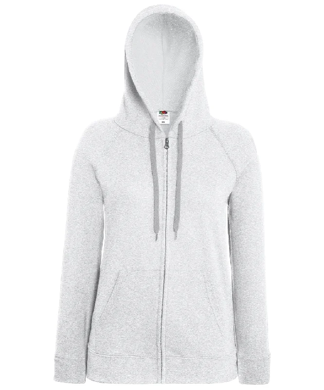 Heather Grey - Women's lightweight hooded sweatshirt jacket