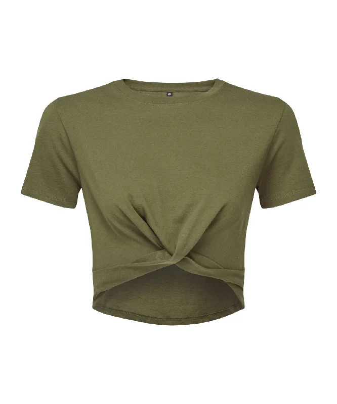 Olive - Women’s TriDri® twist crop top