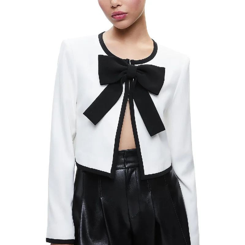 Alice and Olivia Womens Bow Shoulder Pads Cropped