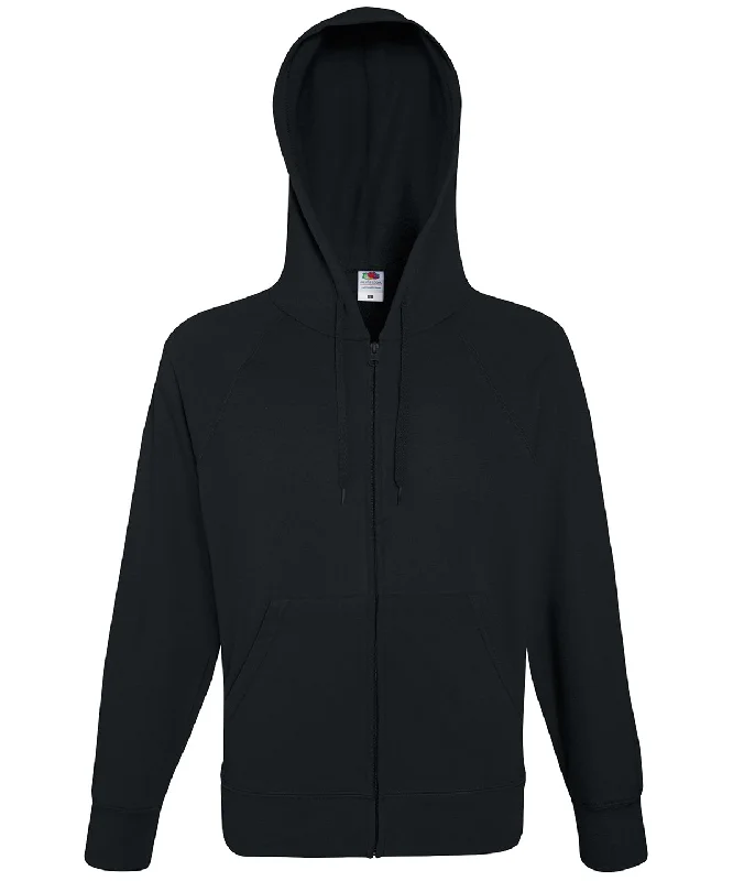 Black - Lightweight hooded sweatshirt jacket