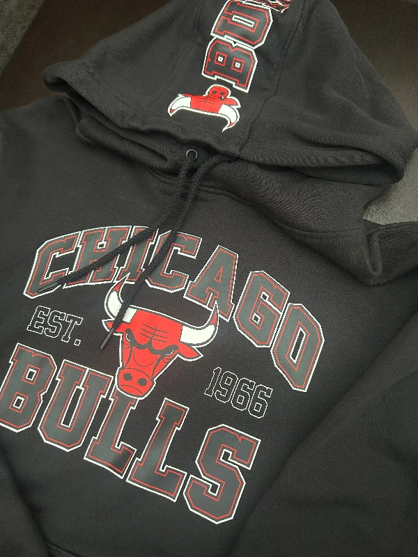 Chicago Bulls Floral Graphic Black Pullover Hoodie