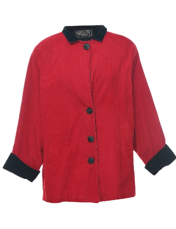 Corduroy Red Jacket - M