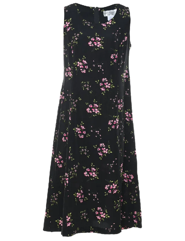 Ditzy Floral Print Dress - M