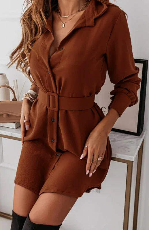 Ladies Clothing Fashion Casual Shirt Dress