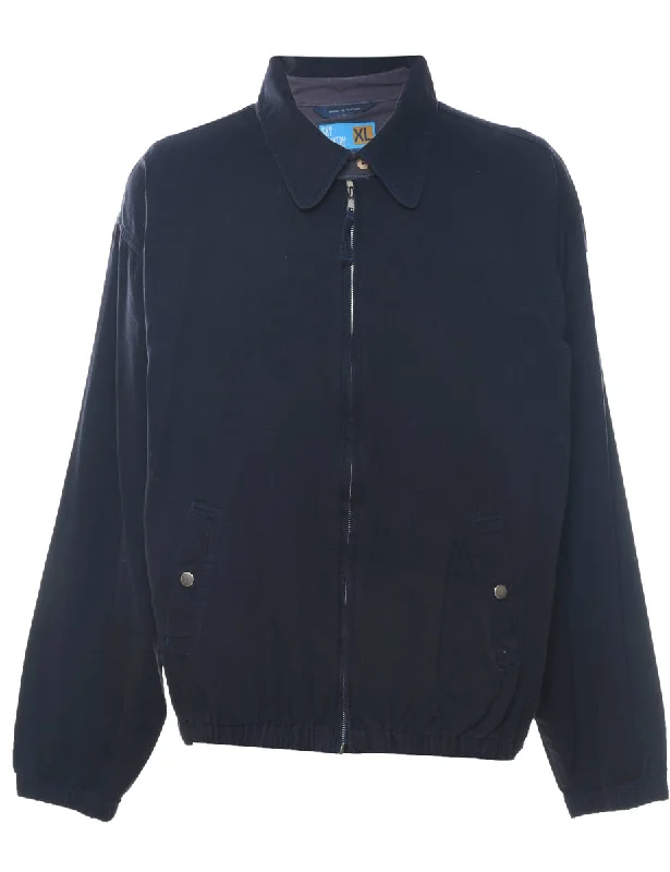 Navy Classic Zip-Front Jacket - XL