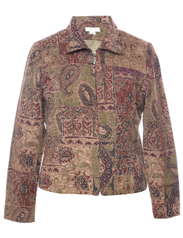 Paisley Pattern Tapestry Jacket - M