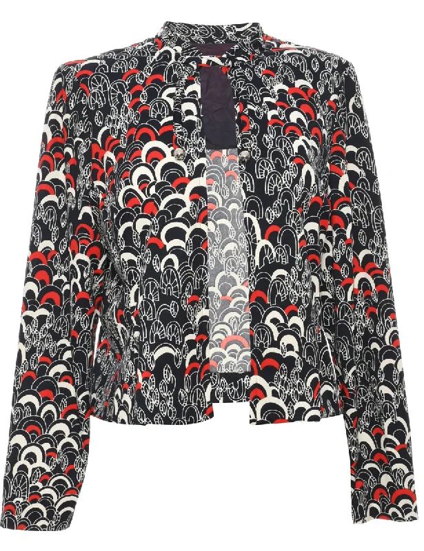 Printed Navy Jacket - M