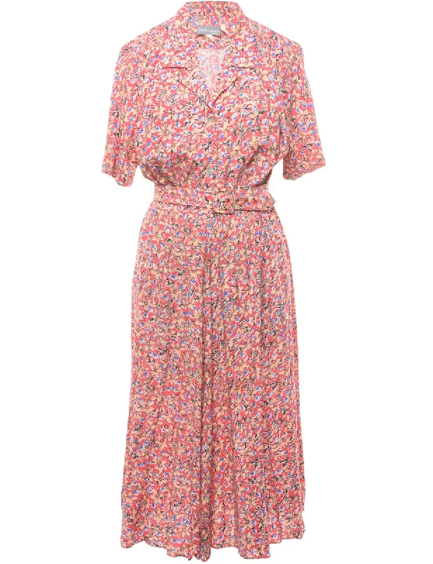 Floral Pattern Dress - M