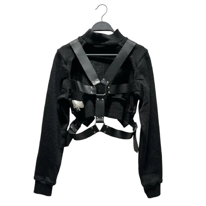 COMME des GARCONS NOIR/Sweater/M/Acrylic/BLK/OPEN HARNESS BACK