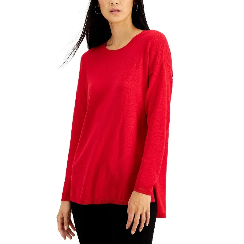 INC International Concepts Women's Shirttail Sweater Dark Red Size Extra Small - X-Small