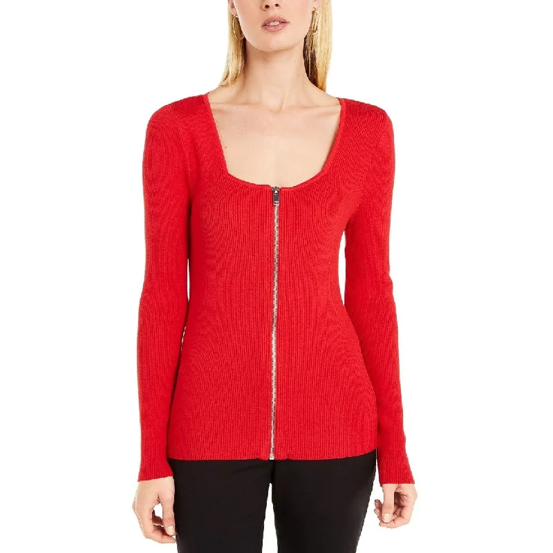 INC International Concepts Women's Square Neck Sweater Red Size L - Large