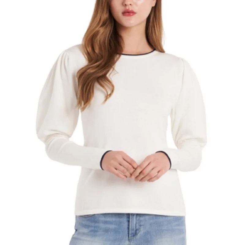 Riley & Rae Women's Cosette Puff-Sleeve Sweater White Size Extra Small - X-Small