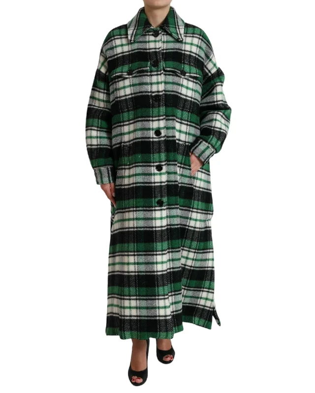 Dolce & Gabbana Plaid Long Sleeve  Coat Jacket