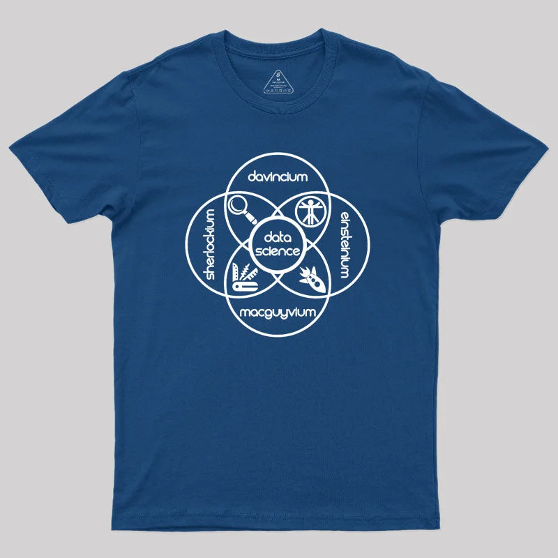 Data Science Periodic Venn Diagram of Elements Geek T-Shirt