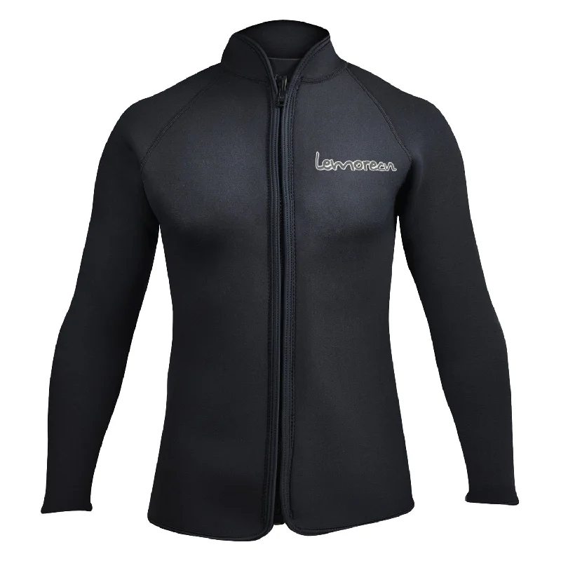 Lemorecn Adult’s Men 3mm Wetsuits Jacket Long Sleeve Neoprene Wetsuits Top