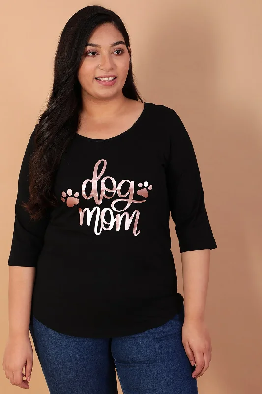 Dog Mom Black Tshirt