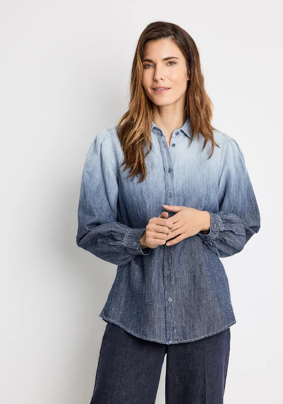 Gerry Weber Colour Graduation Denim Shirt, Blue Multi