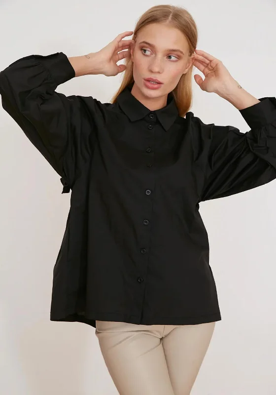 Jovonna Kathrin Oversize Shirt, Black