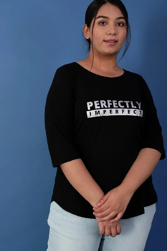 Perfectly Imperfect Black Tshirt