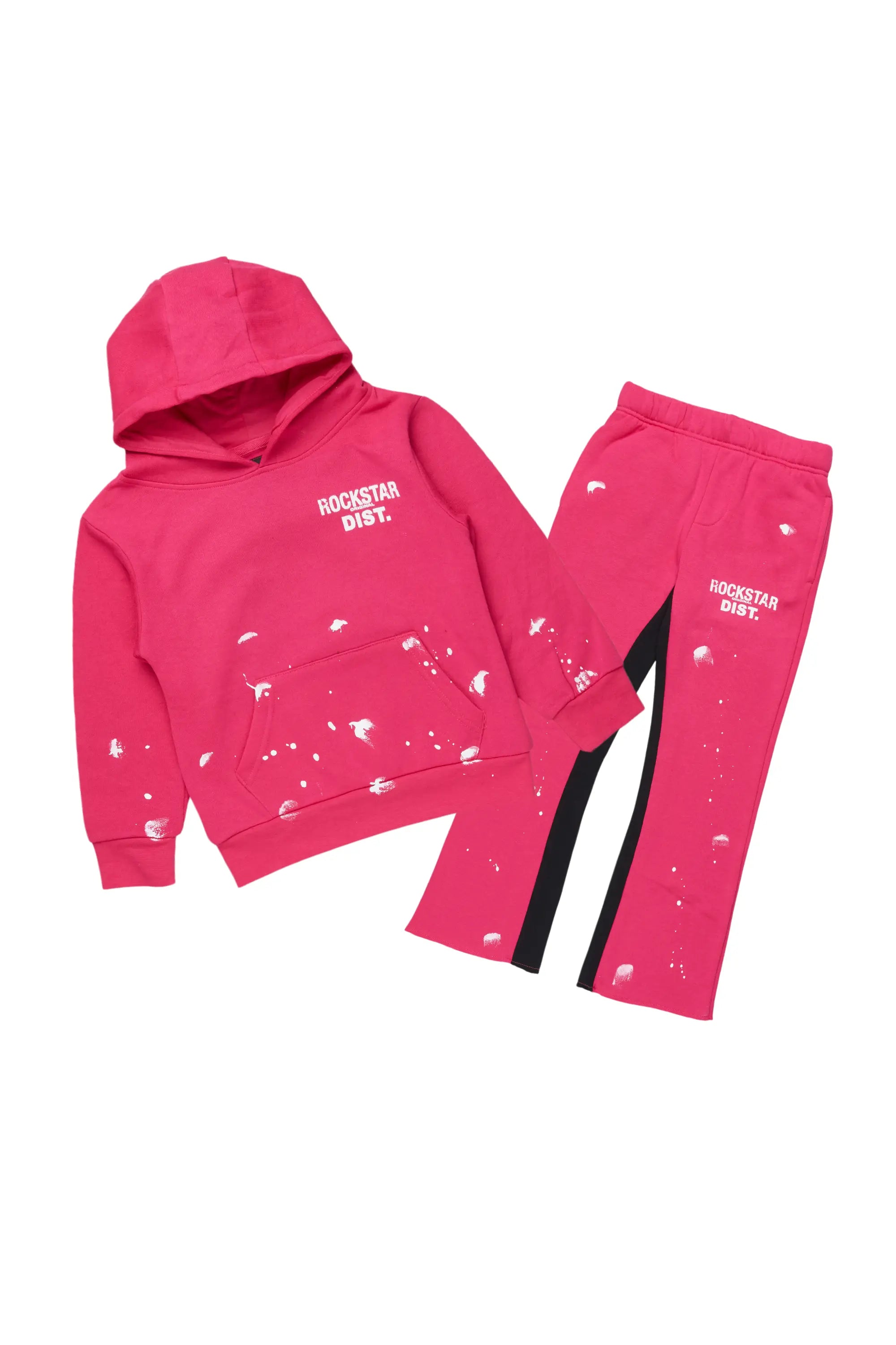 Girls Hadley Fuchsia Baggy Fit Pant Set