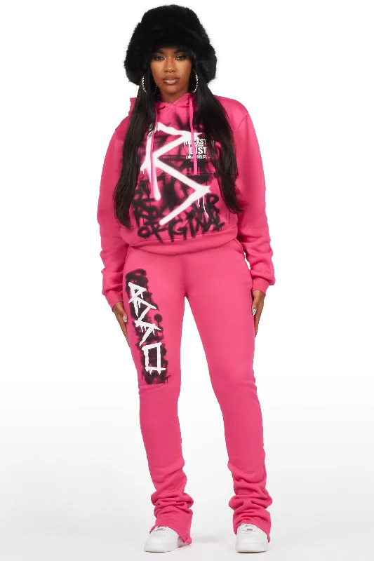 Tanesha Hot Pink Super Stacked Trackset